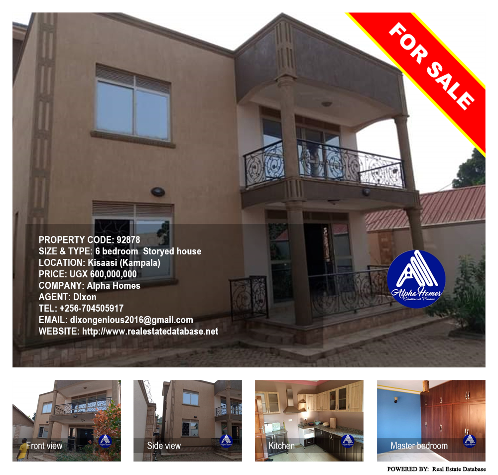 6 bedroom Storeyed house  for sale in Kisaasi Kampala Uganda, code: 92878