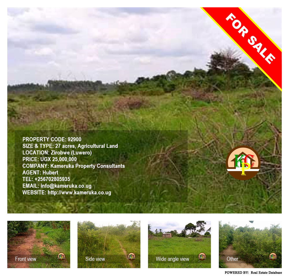 Agricultural Land  for sale in Ziloobwe Luweero Uganda, code: 92900