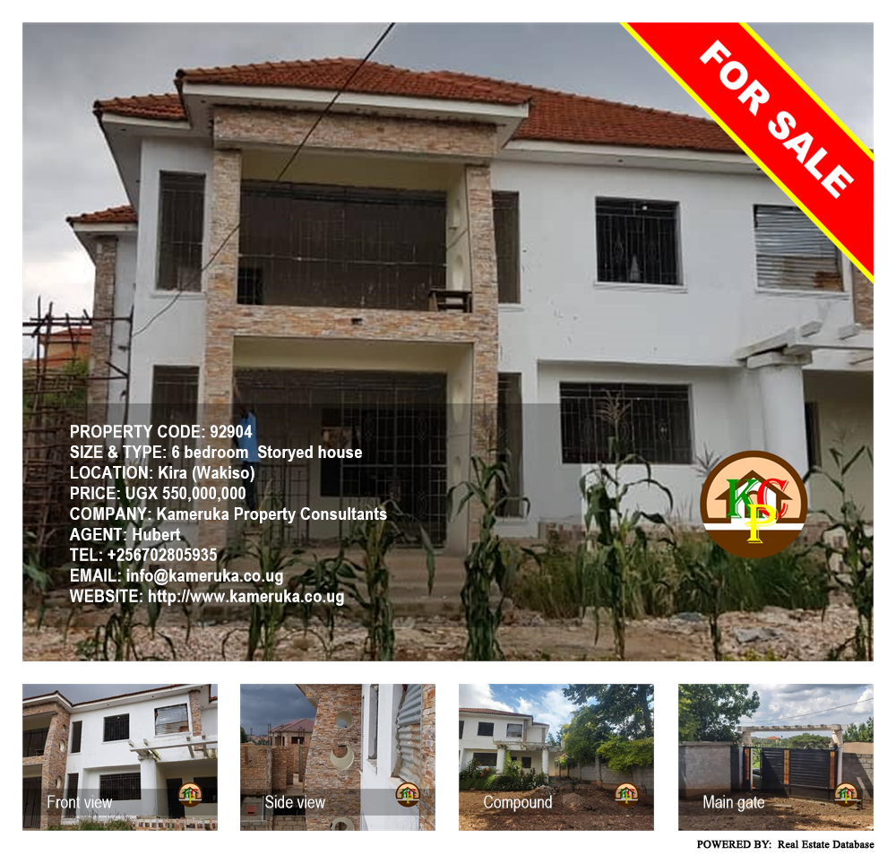 6 bedroom Storeyed house  for sale in Kira Wakiso Uganda, code: 92904