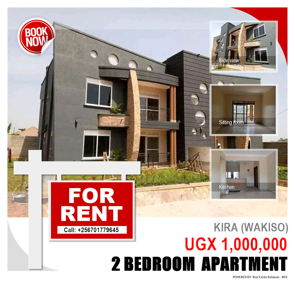 2 bedroom Apartment  for rent in Kira Wakiso Uganda, code: 92916