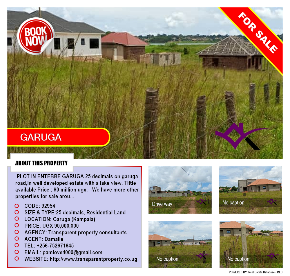 Residential Land  for sale in Garuga Kampala Uganda, code: 92954