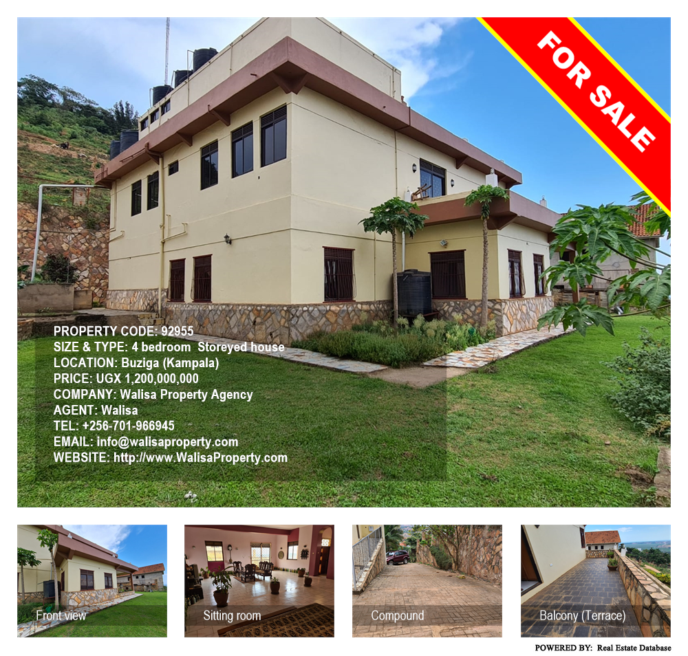 4 bedroom Storeyed house  for sale in Buziga Kampala Uganda, code: 92955