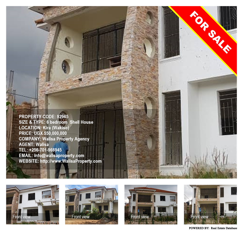 6 bedroom Shell House  for sale in Kira Wakiso Uganda, code: 92965