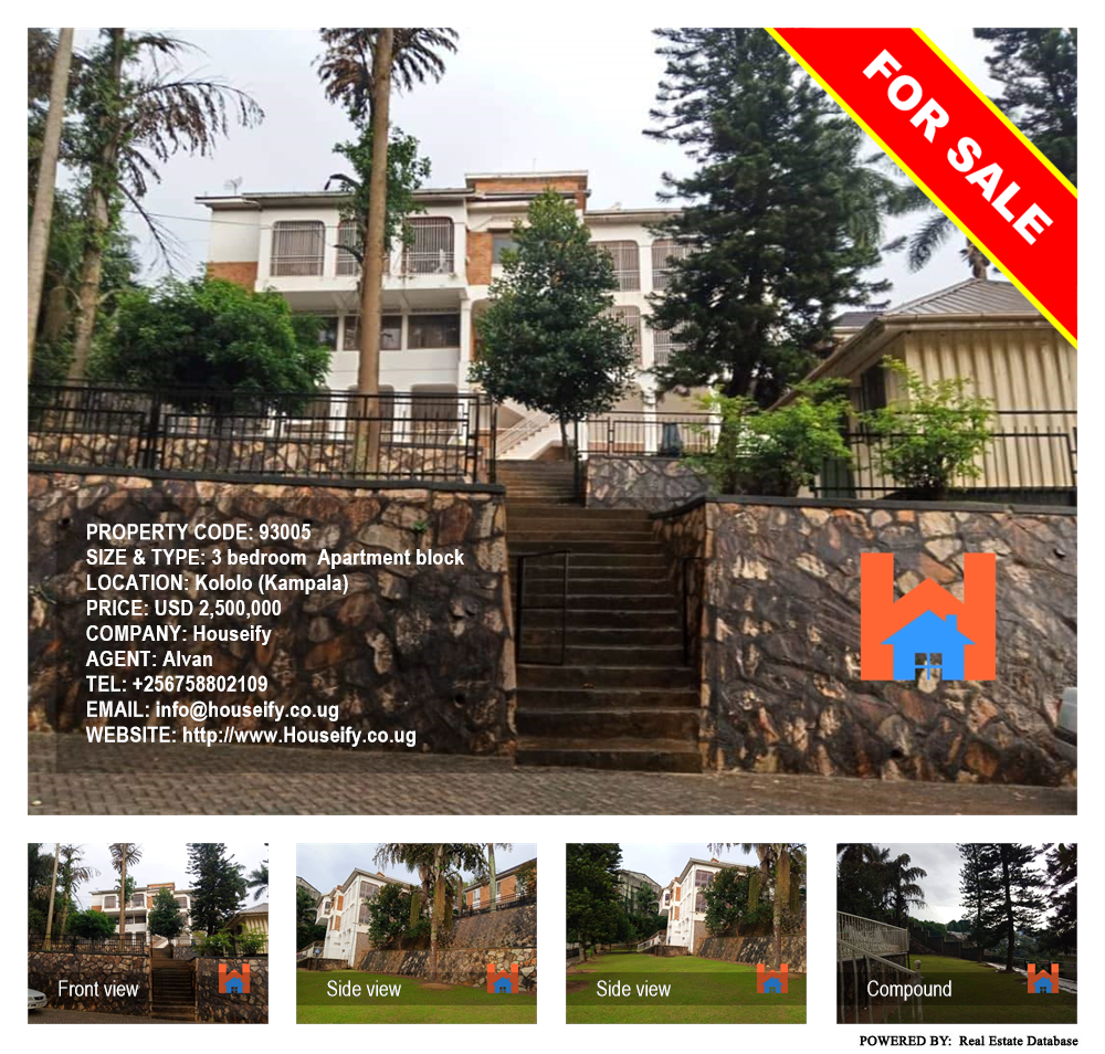 3 bedroom Apartment block  for sale in Kololo Kampala Uganda, code: 93005