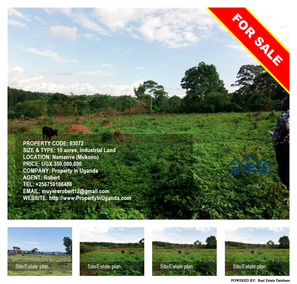 Industrial Land  for sale in Namanve Mukono Uganda, code: 93072