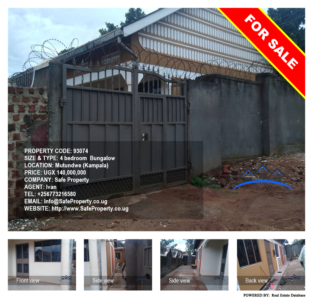 4 bedroom Bungalow  for sale in Mutundwe Kampala Uganda, code: 93074