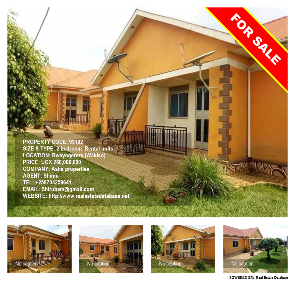 2 bedroom Rental units  for sale in Bweyogerere Wakiso Uganda, code: 93102