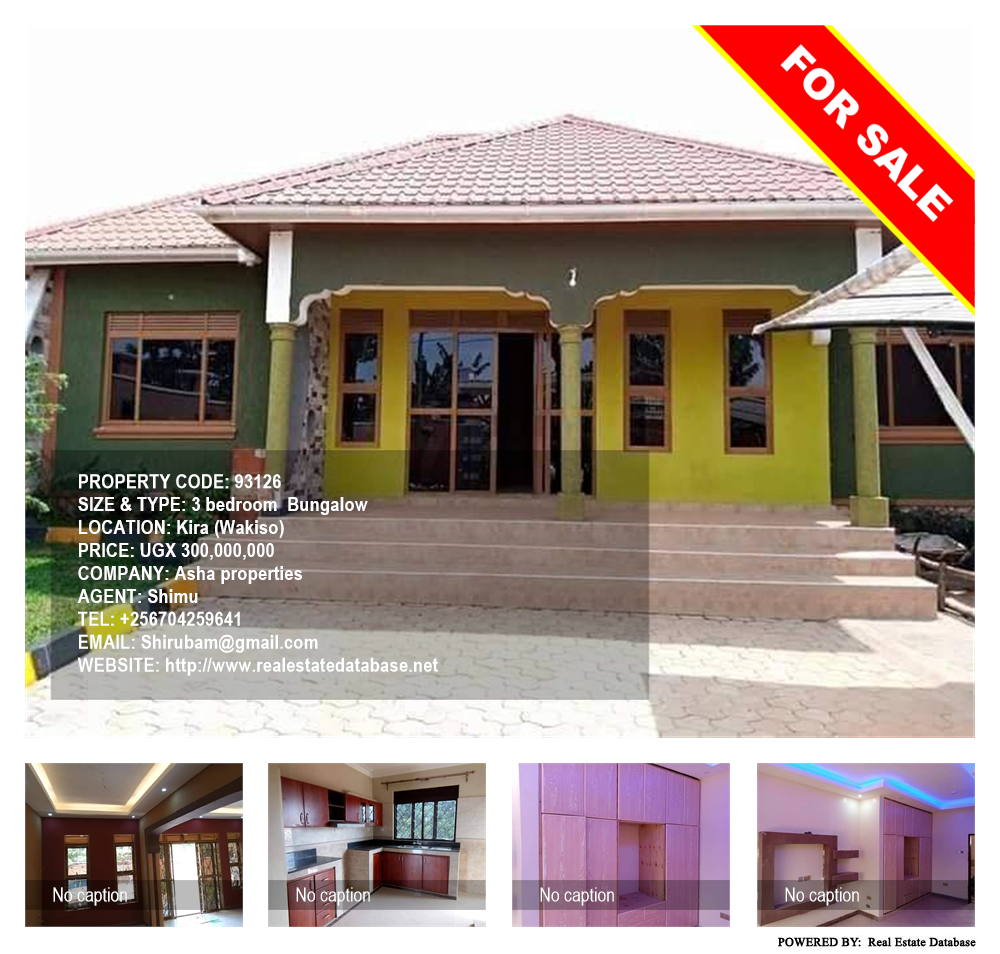 3 bedroom Bungalow  for sale in Kira Wakiso Uganda, code: 93126
