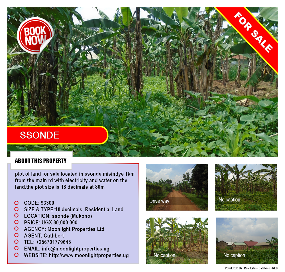 Residential Land  for sale in Sonde Mukono Uganda, code: 93300