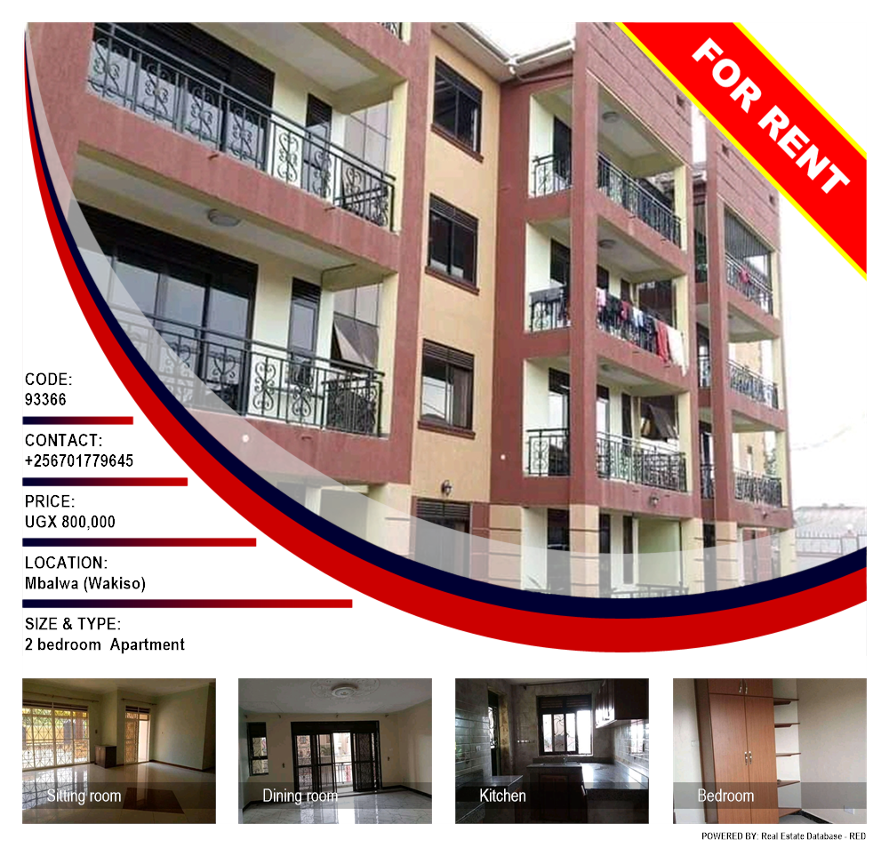 2 bedroom Apartment  for rent in Mbalwa Wakiso Uganda, code: 93366