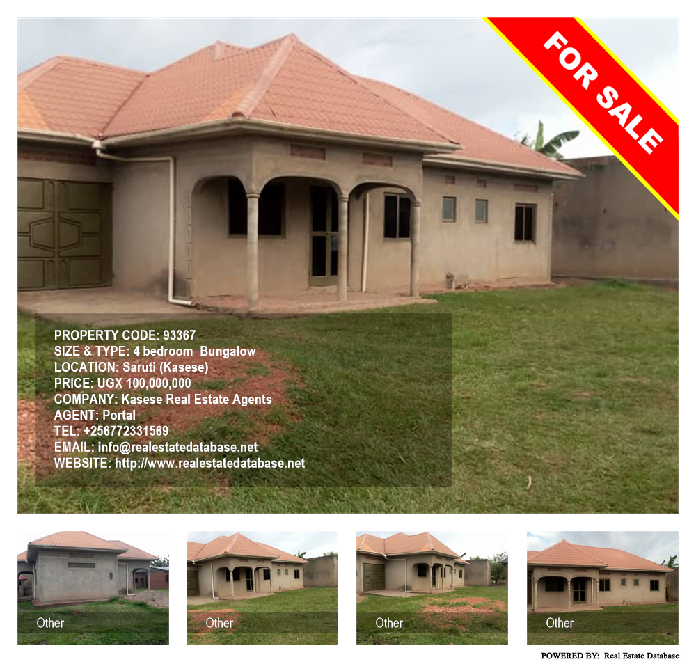 4 bedroom Bungalow  for sale in Saruti Kaseese Uganda, code: 93367