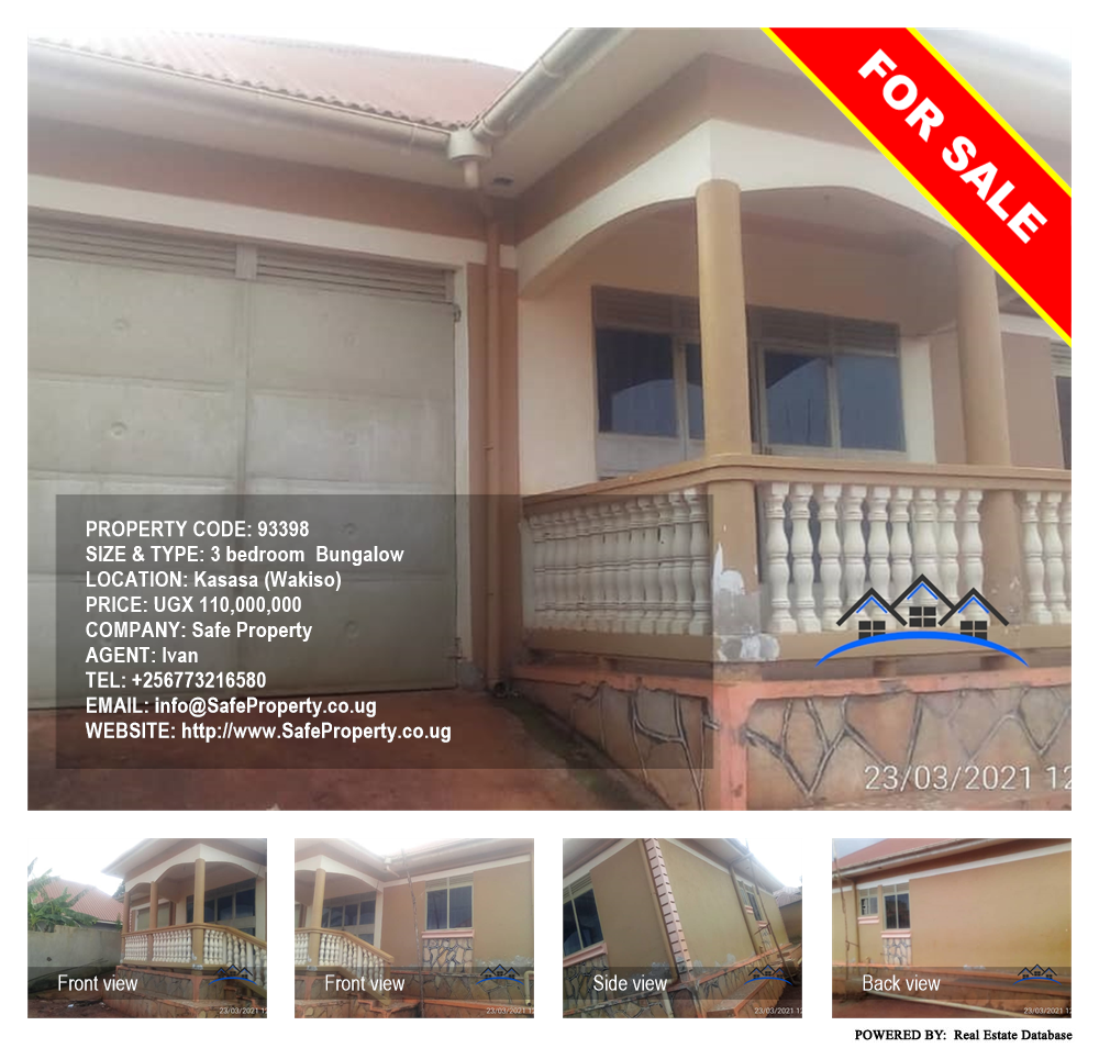 3 bedroom Bungalow  for sale in Kasasa Wakiso Uganda, code: 93398