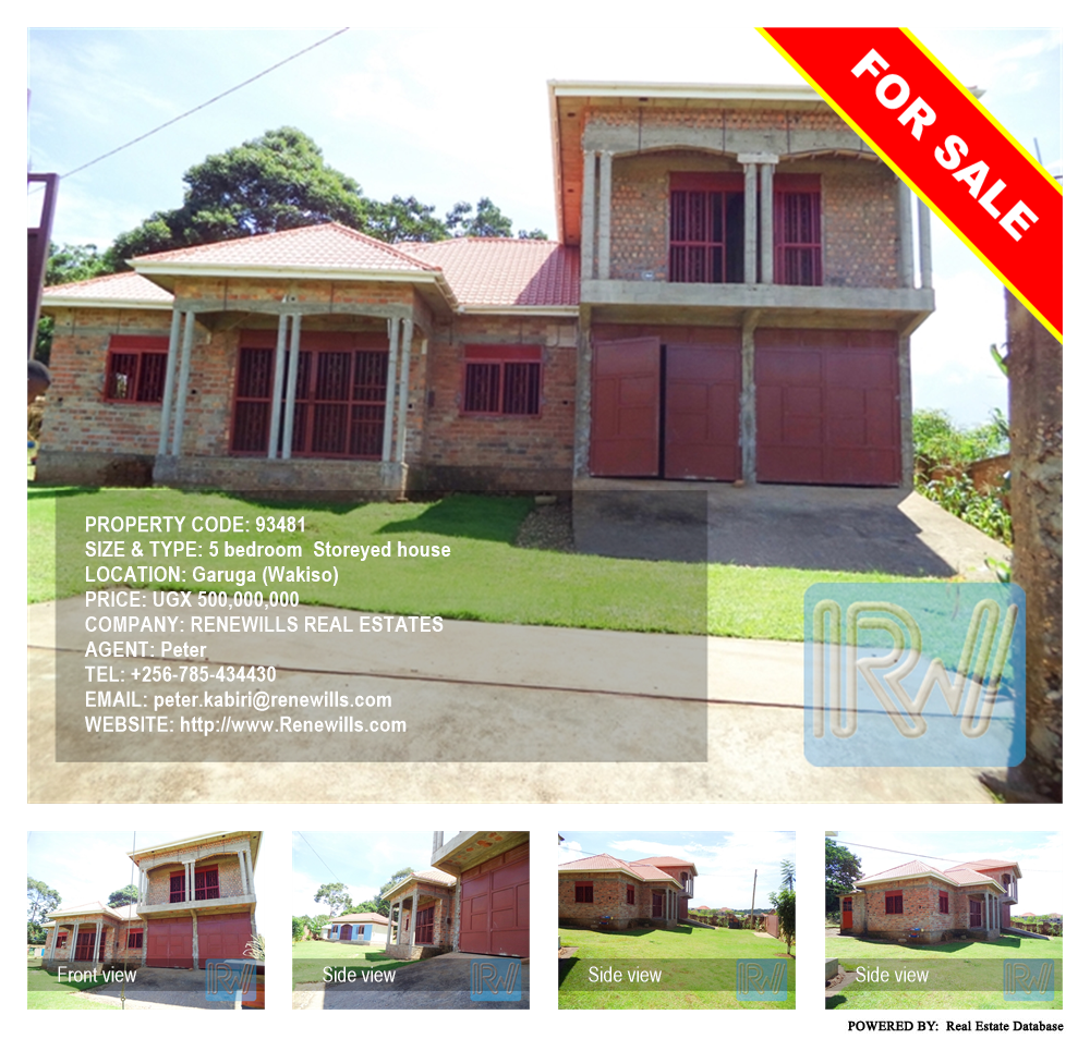 5 bedroom Storeyed house  for sale in Garuga Wakiso Uganda, code: 93481