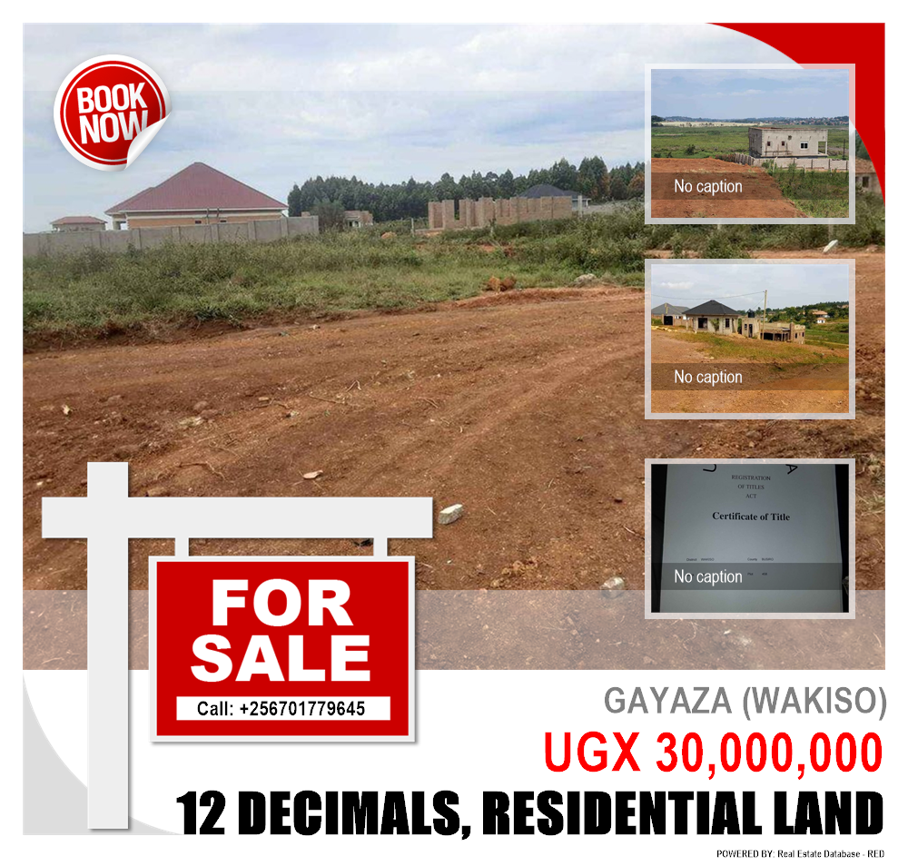 Residential Land  for sale in Gayaza Wakiso Uganda, code: 93485