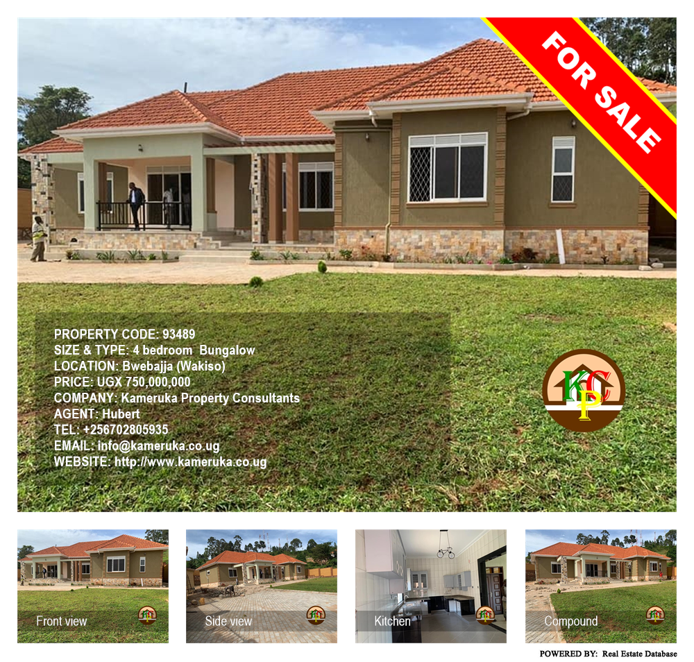 4 bedroom Bungalow  for sale in Bwebajja Wakiso Uganda, code: 93489