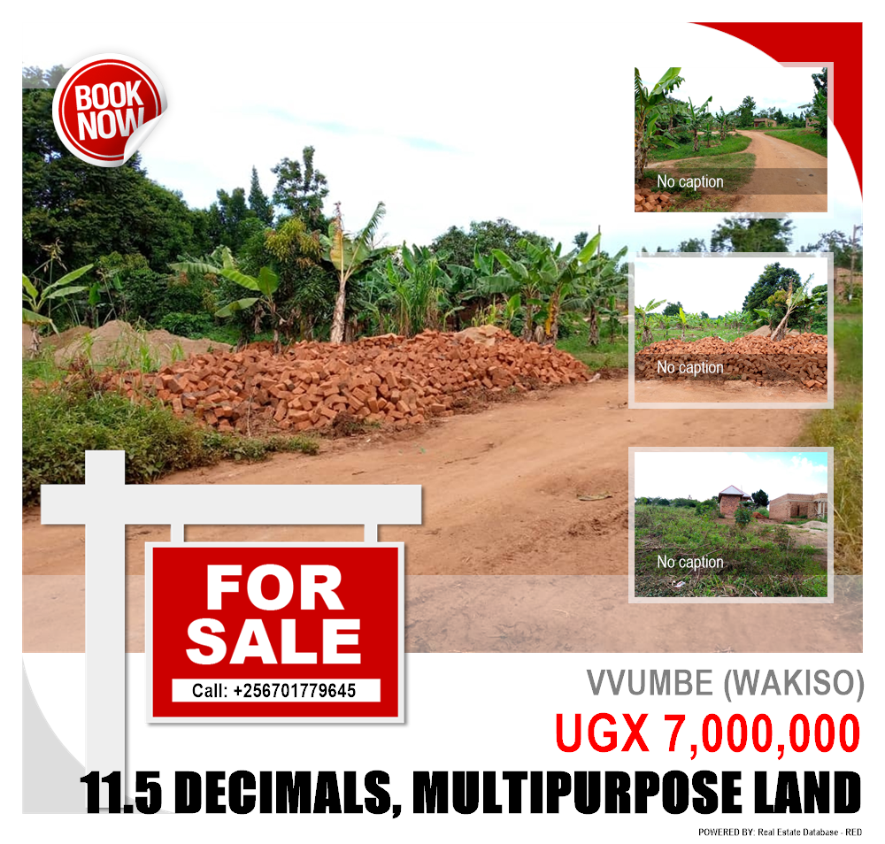 Multipurpose Land  for sale in Vumbe Wakiso Uganda, code: 93495