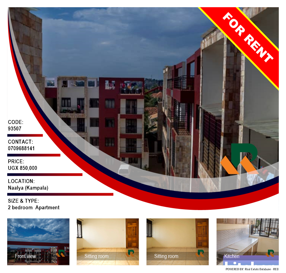 2 bedroom Apartment  for rent in Naalya Kampala Uganda, code: 93507
