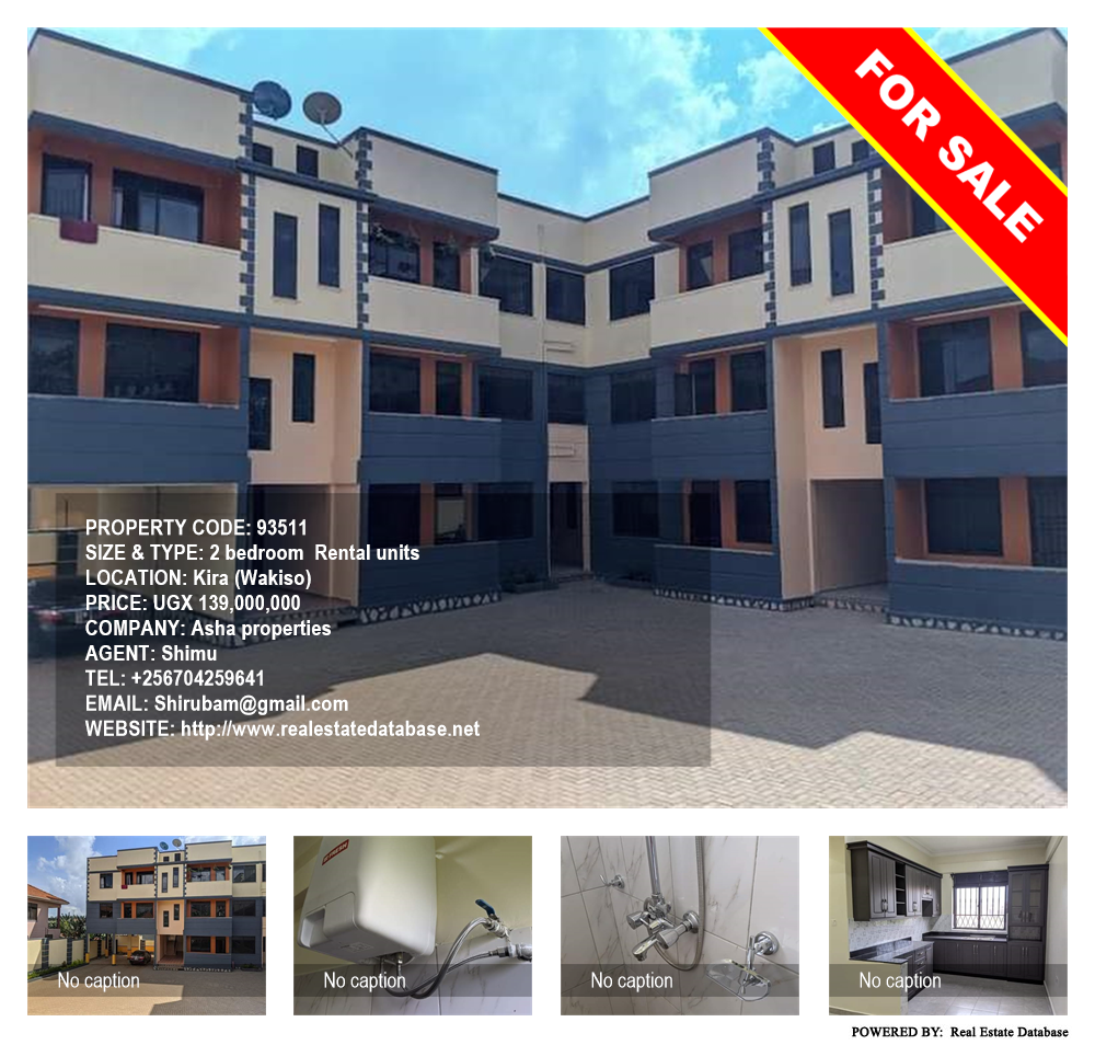 2 bedroom Rental units  for sale in Kira Wakiso Uganda, code: 93511