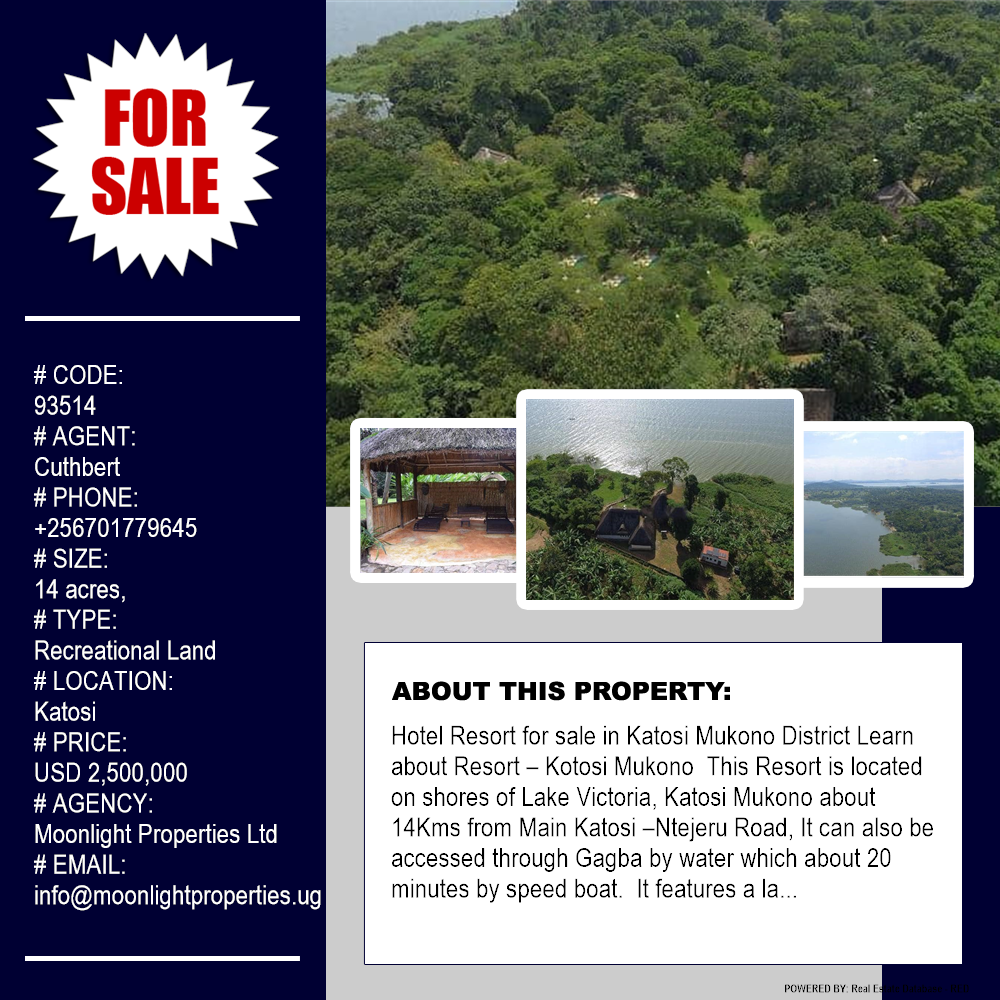 Recreational Land  for sale in Katosi Mukono Uganda, code: 93514