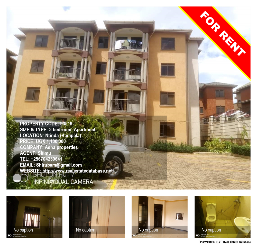 3 bedroom Apartment  for rent in Ntinda Kampala Uganda, code: 93519