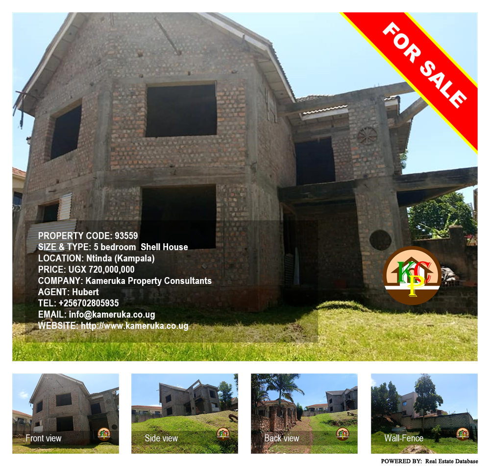 5 bedroom Shell House  for sale in Ntinda Kampala Uganda, code: 93559