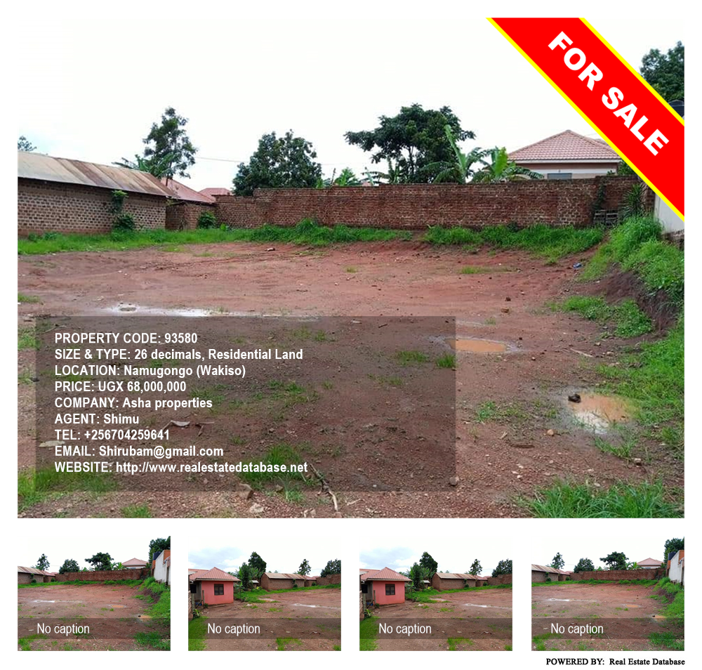 Residential Land  for sale in Namugongo Wakiso Uganda, code: 93580