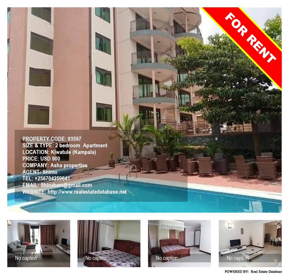 2 bedroom Apartment  for rent in Kiwaatule Kampala Uganda, code: 93597