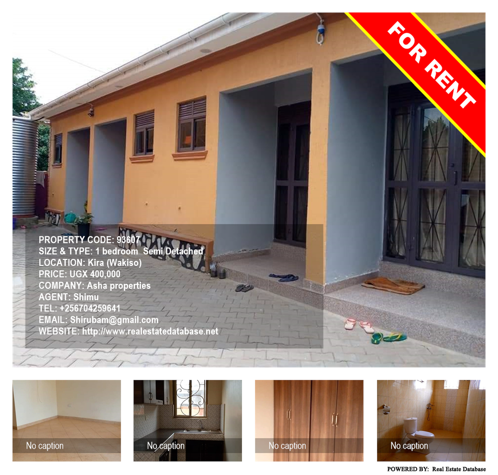 1 bedroom Semi Detached  for rent in Kira Wakiso Uganda, code: 93607