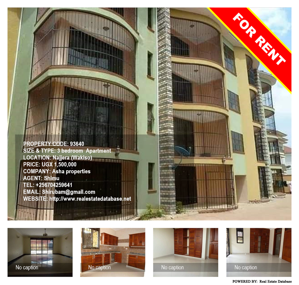 3 bedroom Apartment  for rent in Najjera Wakiso Uganda, code: 93640