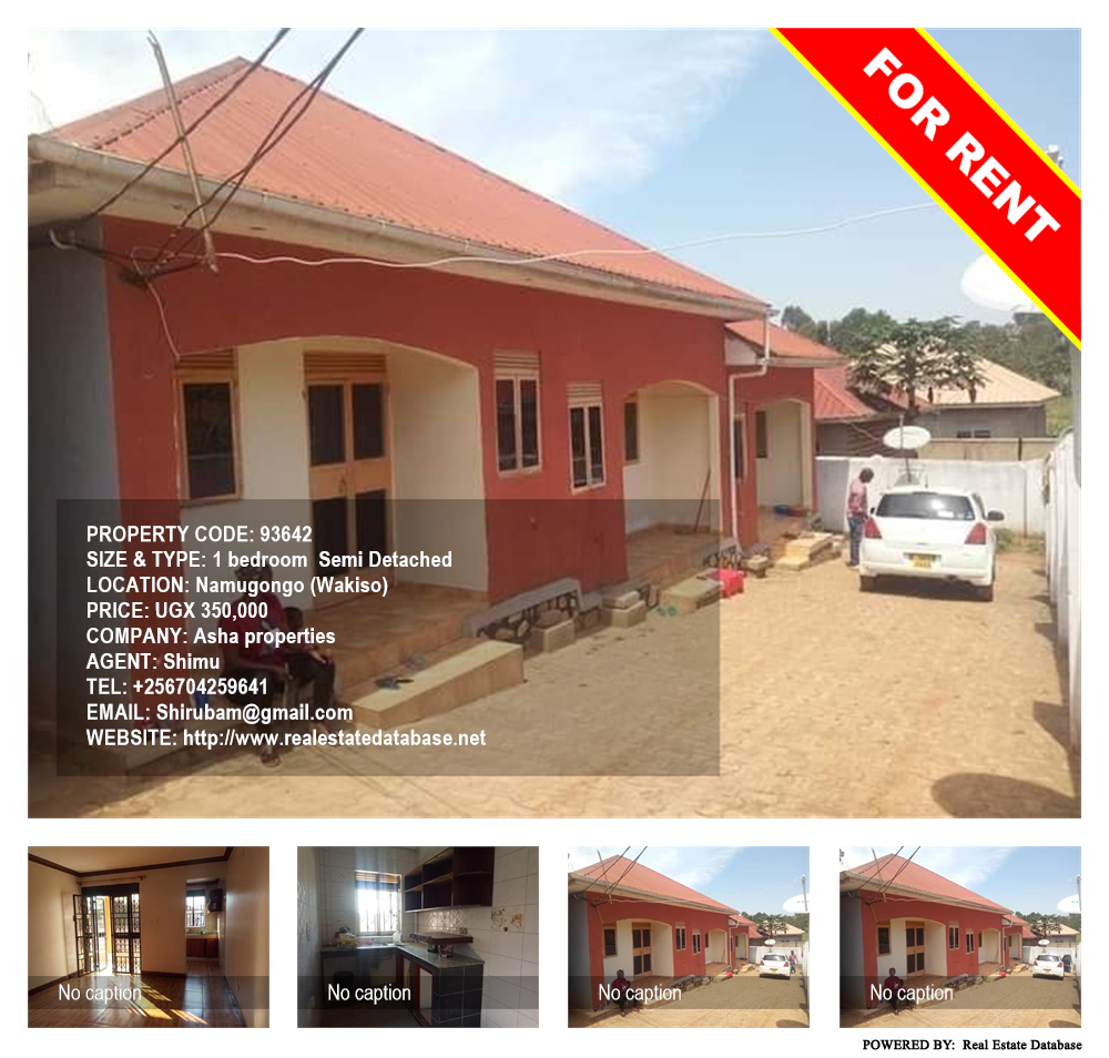 1 bedroom Semi Detached  for rent in Namugongo Wakiso Uganda, code: 93642