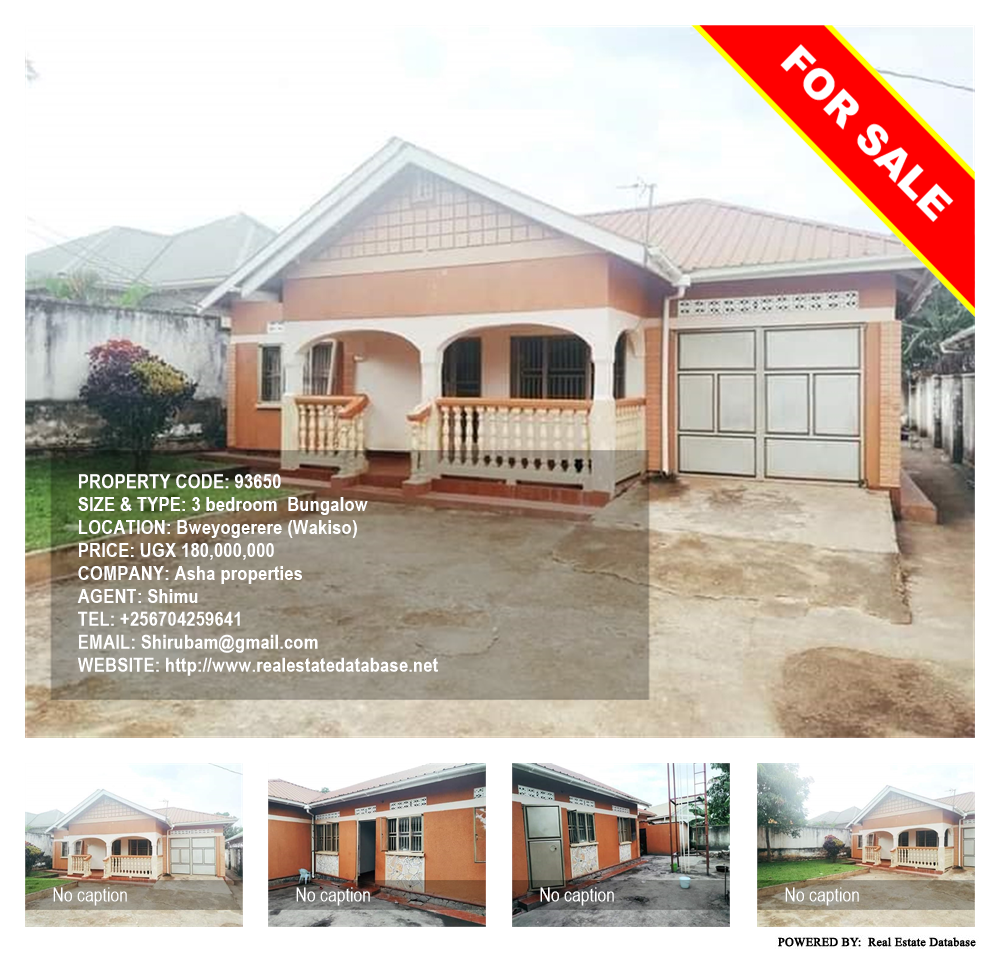 3 bedroom Bungalow  for sale in Bweyogerere Wakiso Uganda, code: 93650