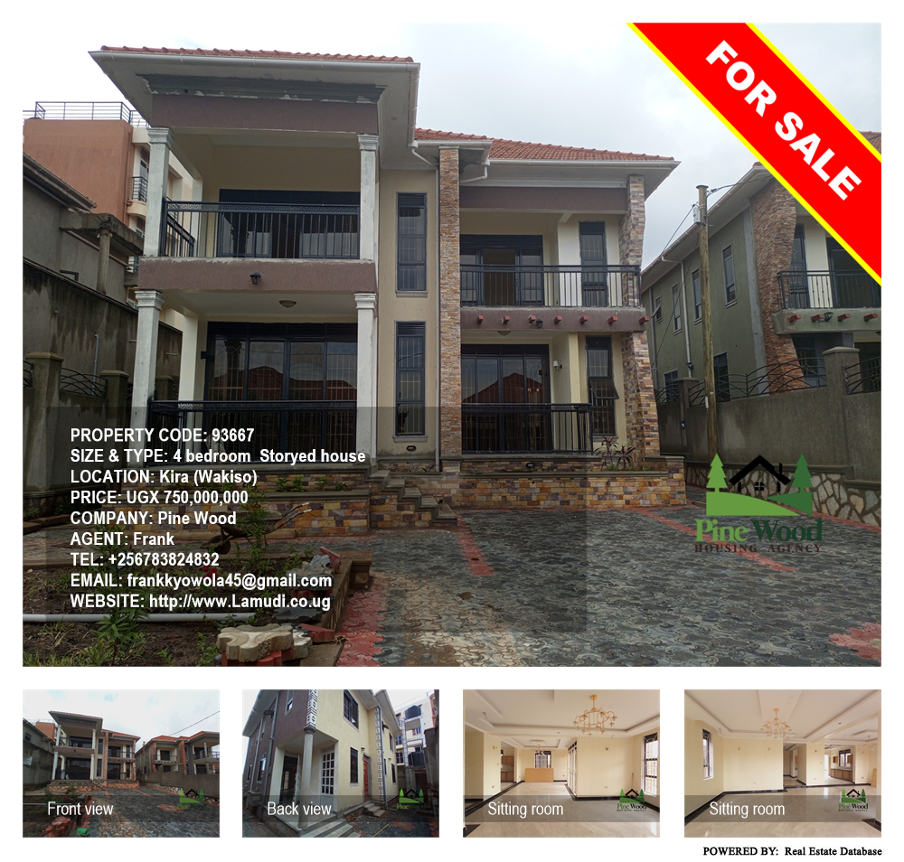 4 bedroom Storeyed house  for sale in Kira Wakiso Uganda, code: 93667