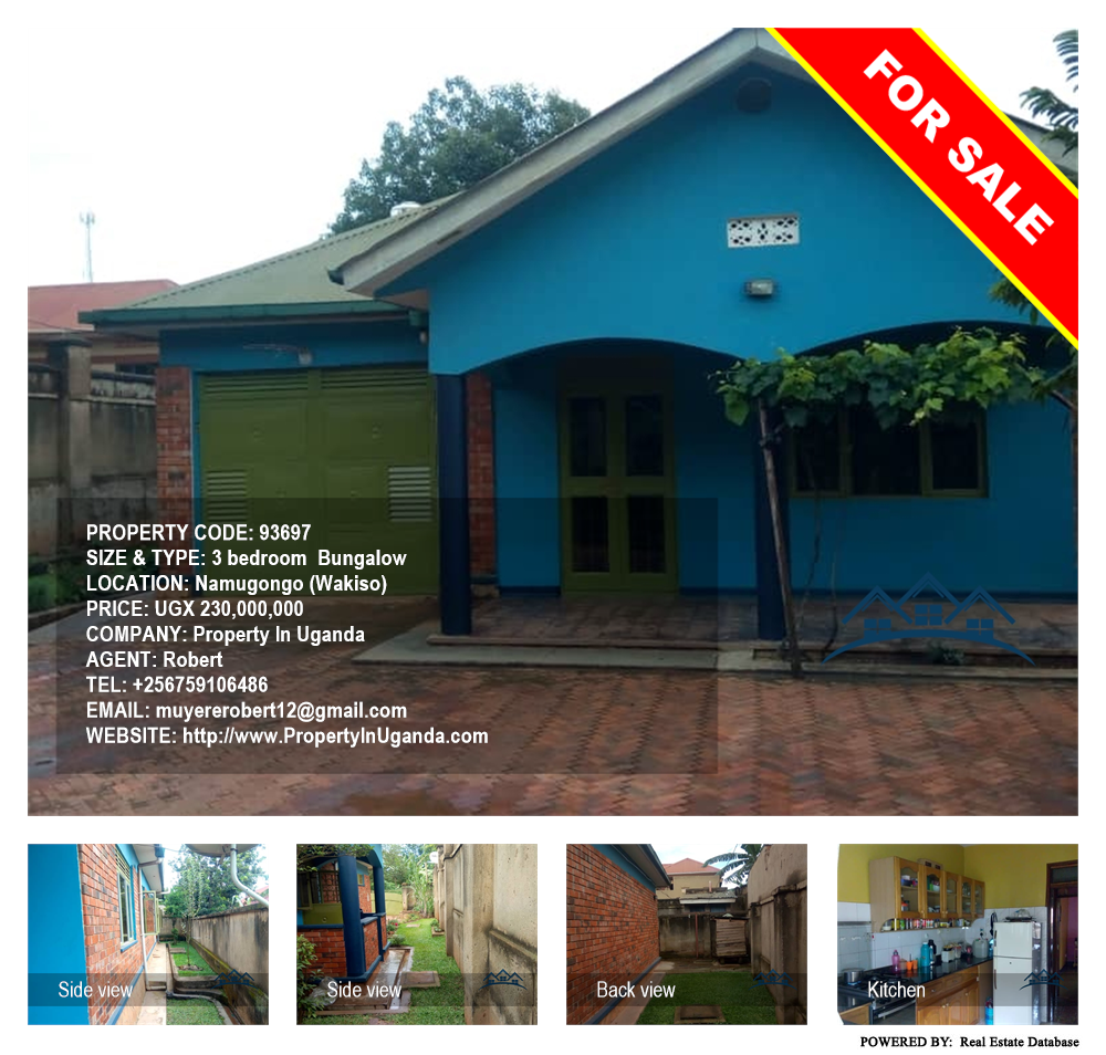 3 bedroom Bungalow  for sale in Namugongo Wakiso Uganda, code: 93697