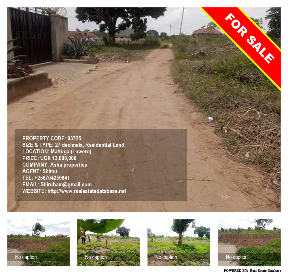 Residential Land  for sale in Matugga Luweero Uganda, code: 93725