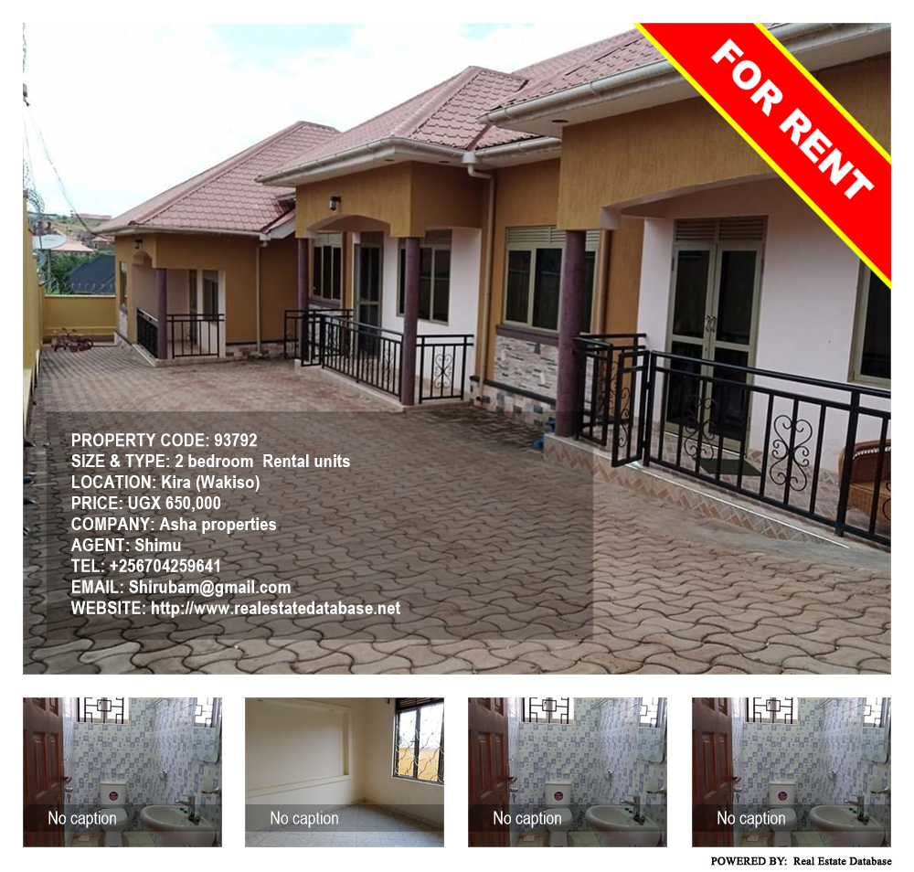 2 bedroom Semi Detached  for rent in Kira Wakiso Uganda, code: 93792