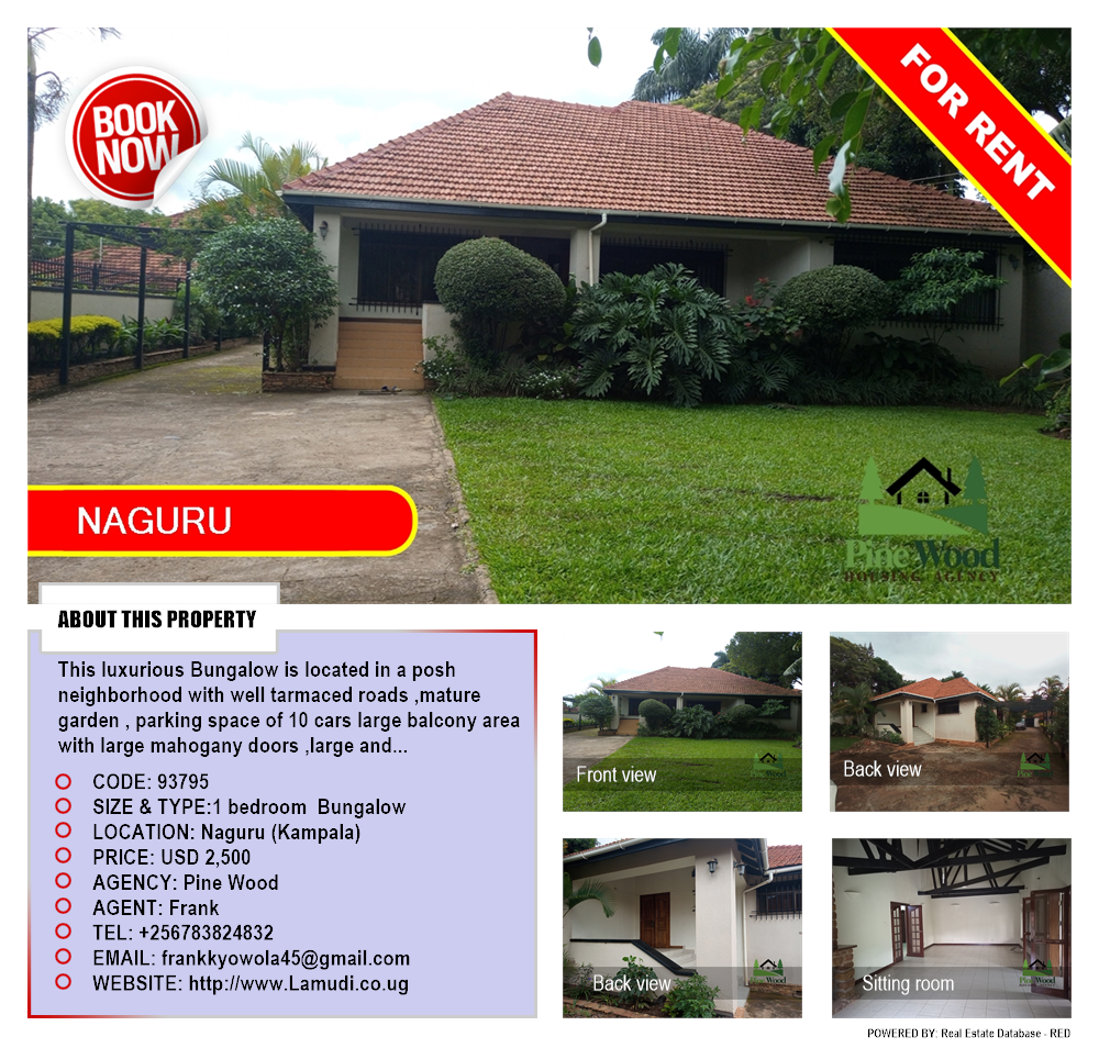 1 bedroom Bungalow  for rent in Naguru Kampala Uganda, code: 93795