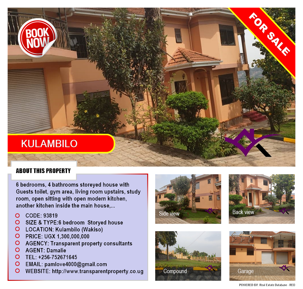 6 bedroom Storeyed house  for sale in Kulambilo Wakiso Uganda, code: 93819