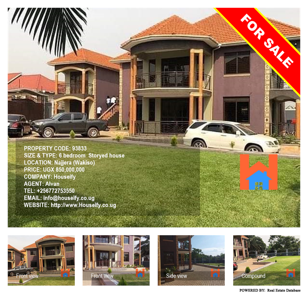6 bedroom Storeyed house  for sale in Najjera Wakiso Uganda, code: 93833