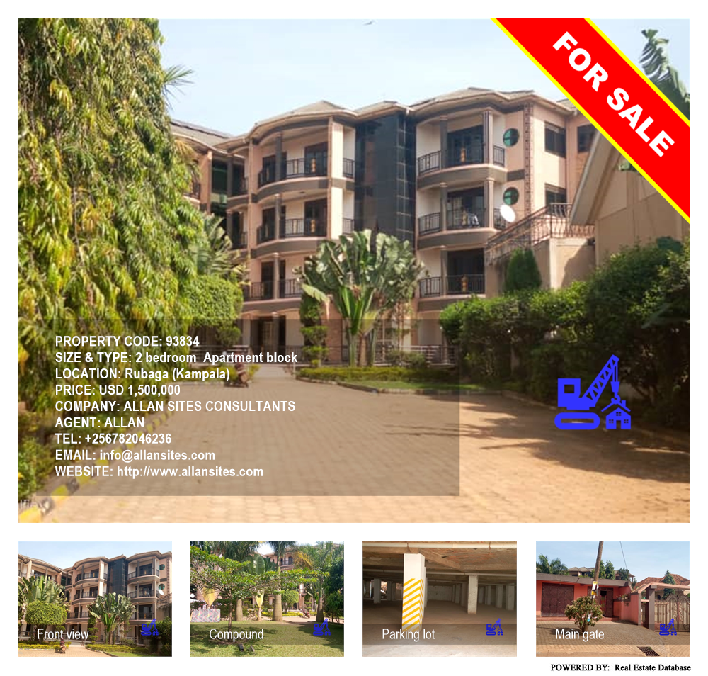 2 bedroom Apartment block  for sale in Rubaga Kampala Uganda, code: 93834