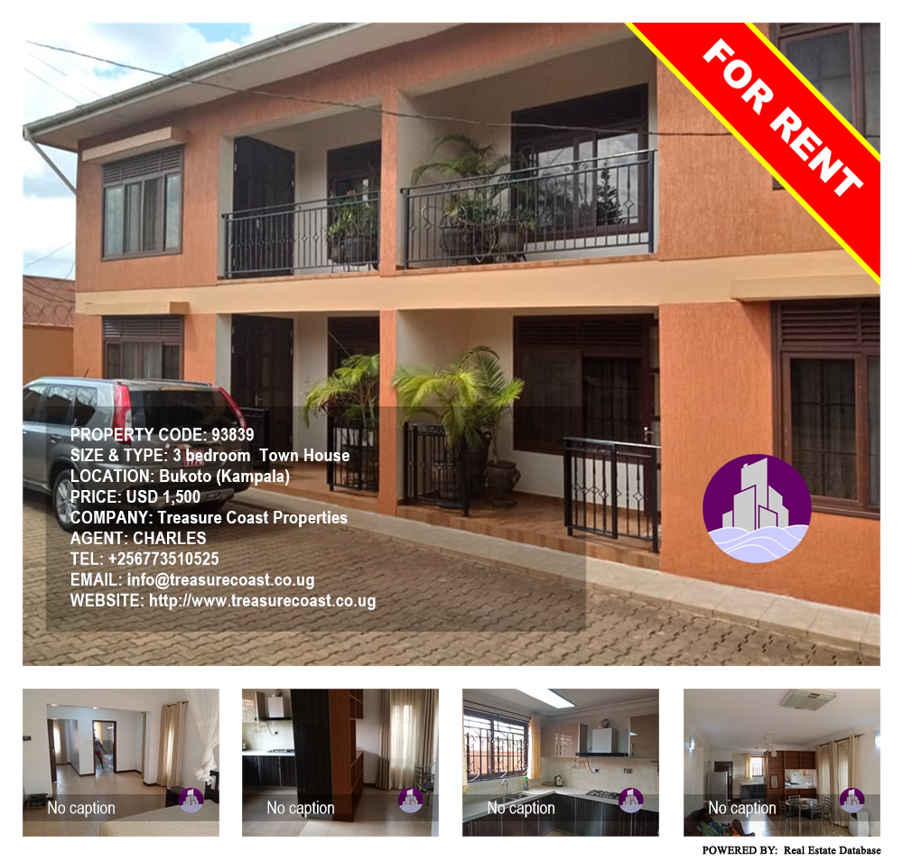 3 bedroom Town House  for rent in Bukoto Kampala Uganda, code: 93839
