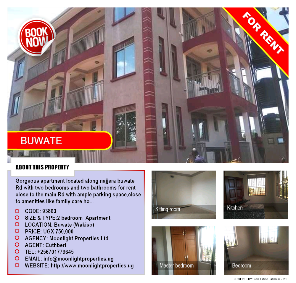 2 bedroom Apartment  for rent in Buwaate Wakiso Uganda, code: 93863