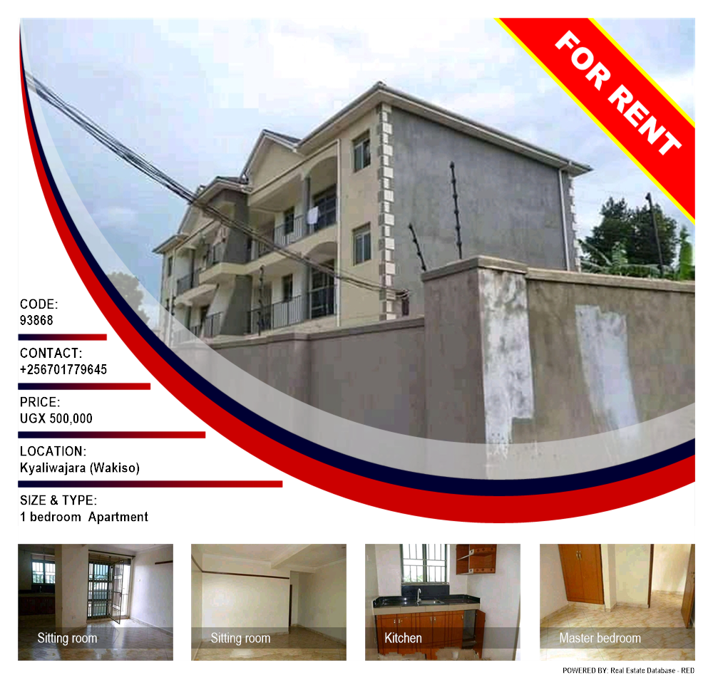 1 bedroom Apartment  for rent in Kyaliwajjala Wakiso Uganda, code: 93868