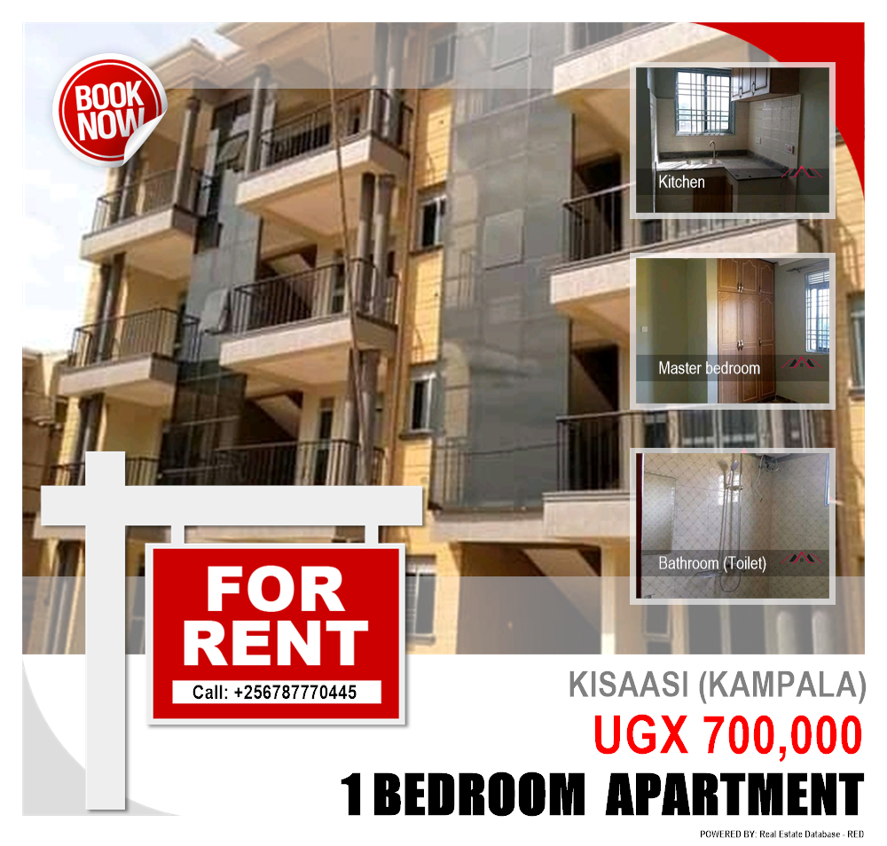 1 bedroom Apartment  for rent in Kisaasi Kampala Uganda, code: 93906