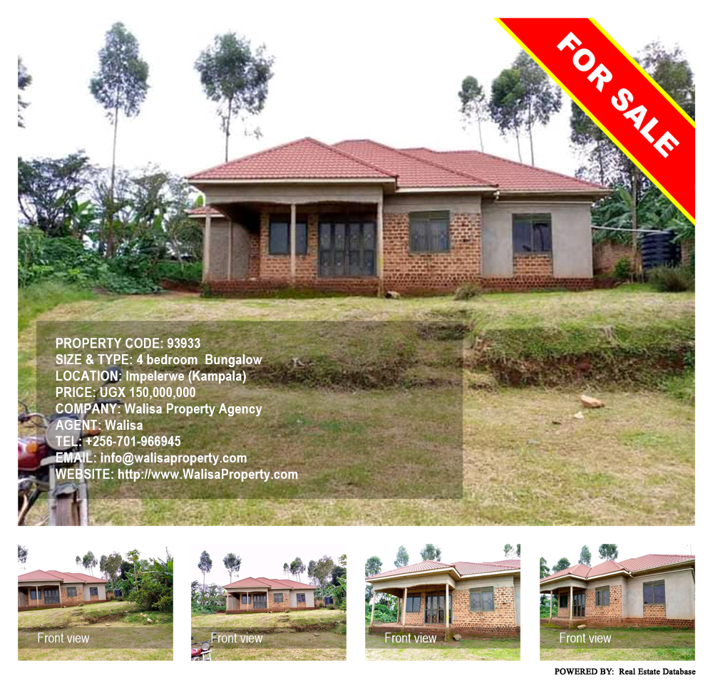 4 bedroom Bungalow  for sale in Impelerwe Kampala Uganda, code: 93933