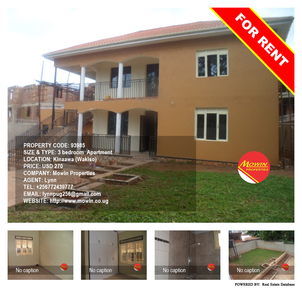 3 bedroom Apartment  for rent in Kinaawa Wakiso Uganda, code: 93985