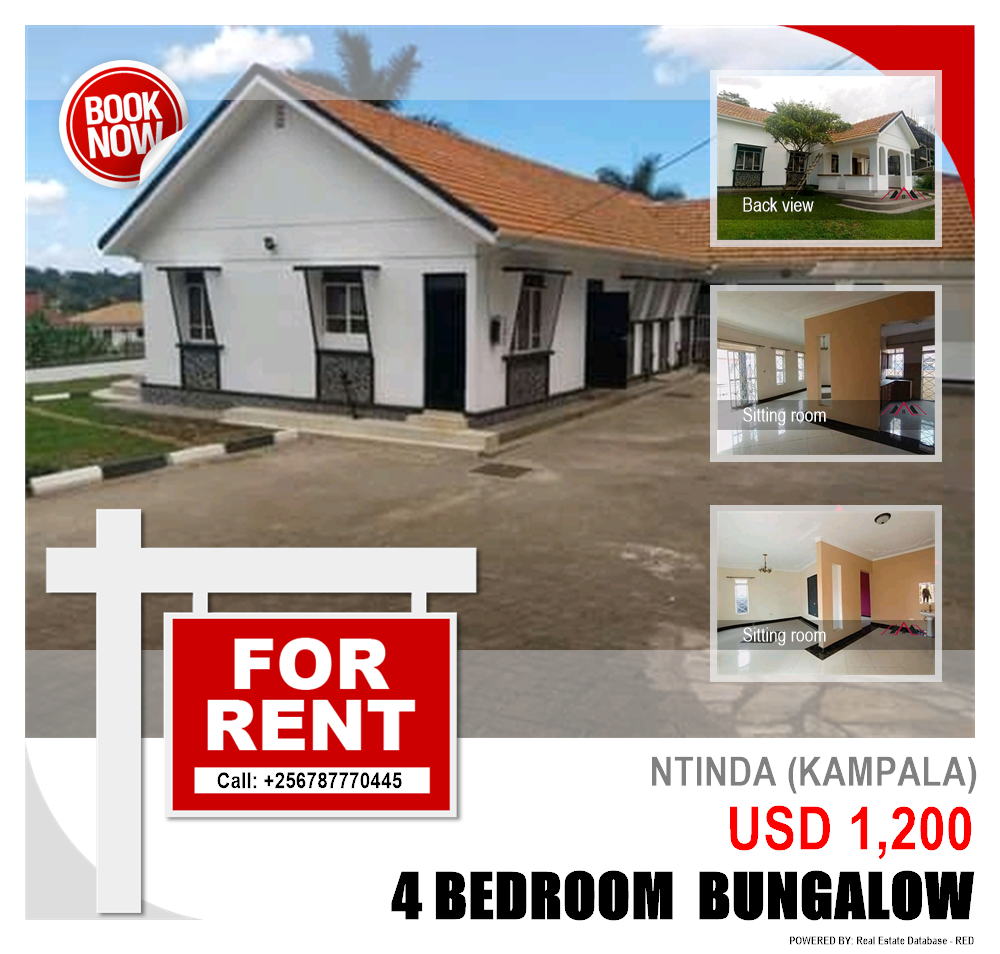 4 bedroom Bungalow  for rent in Ntinda Kampala Uganda, code: 94023