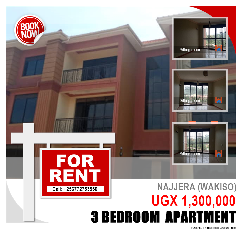 3 bedroom Apartment  for rent in Najjera Wakiso Uganda, code: 94058