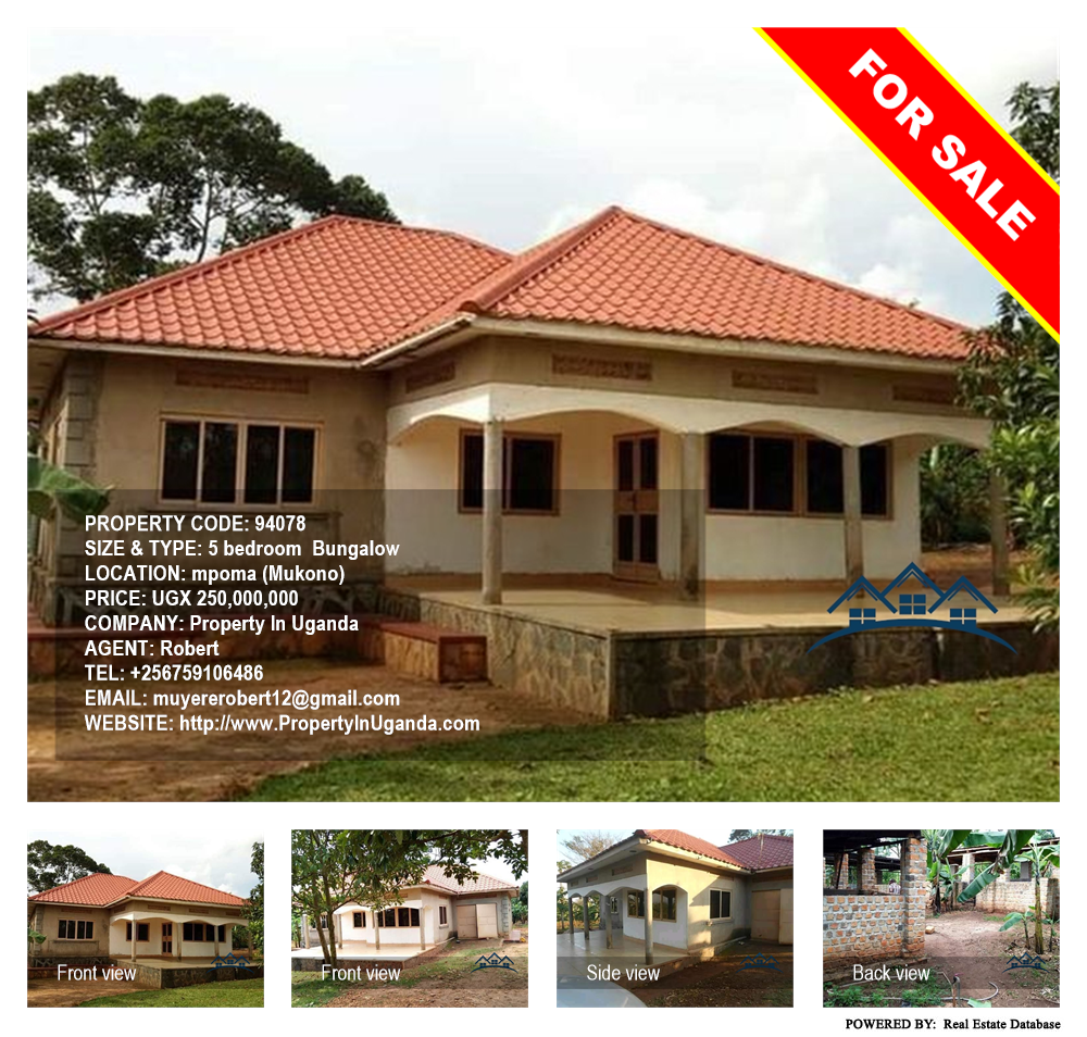 5 bedroom Bungalow  for sale in Mpoma Mukono Uganda, code: 94078