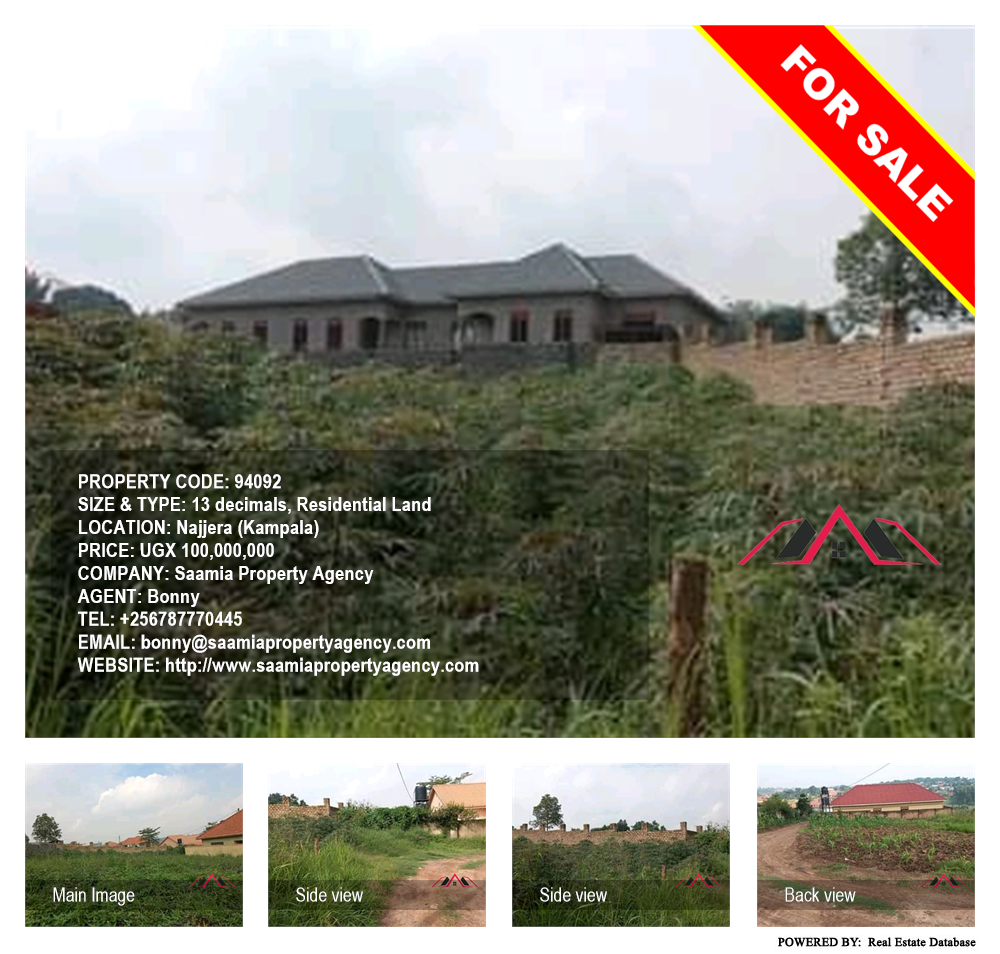 Residential Land  for sale in Najjera Kampala Uganda, code: 94092