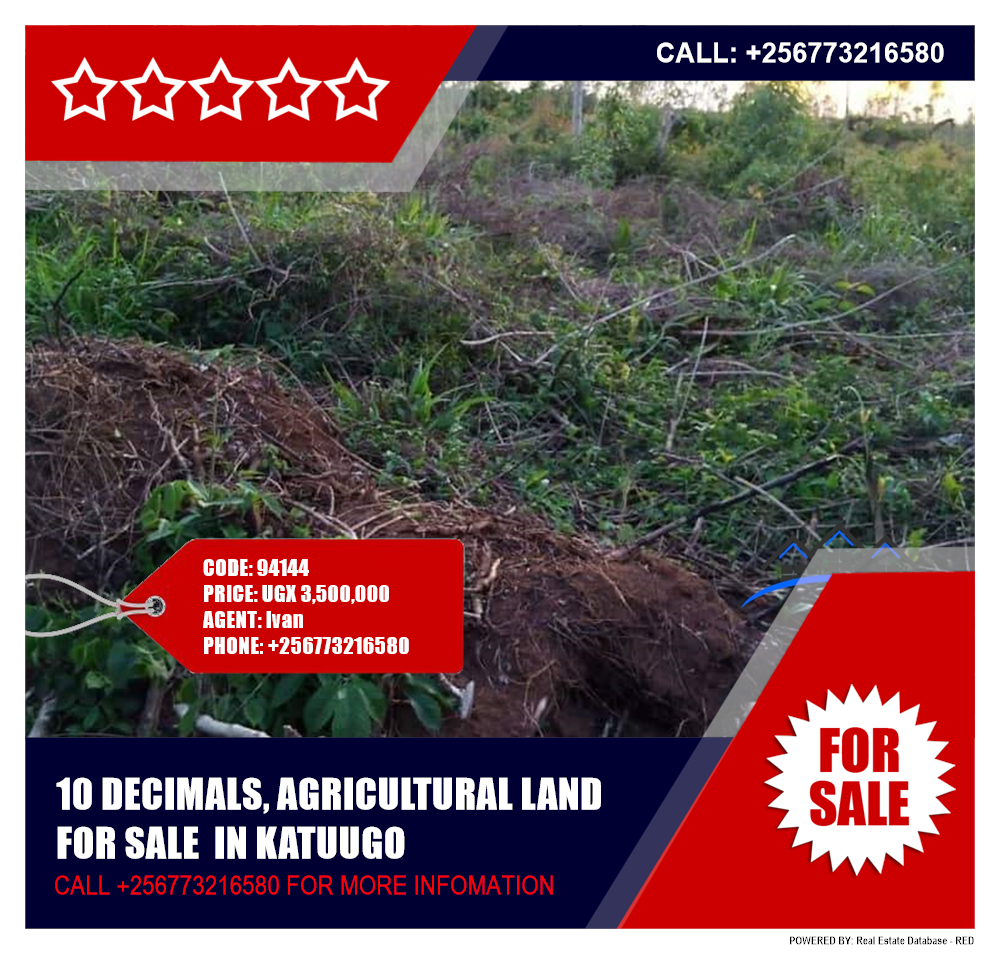 Agricultural Land  for sale in Katuugo Nakasongola Uganda, code: 94144